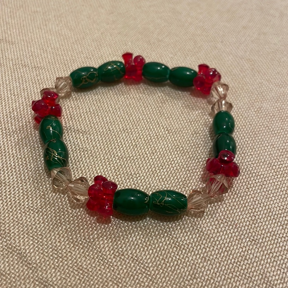 Vintage red and green bracelet